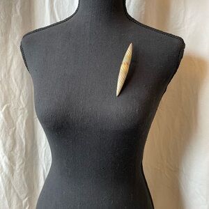 Vintage Elise Winters polymer clay and gold acrylic brooch 90’s rare